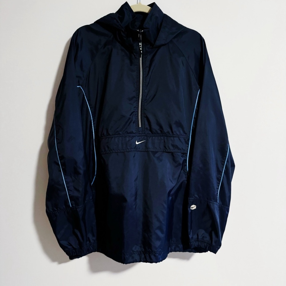 Nike - Vintage Navy Embroidered Pullover Anorak Jacket